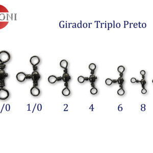 Girador Triplo Preto